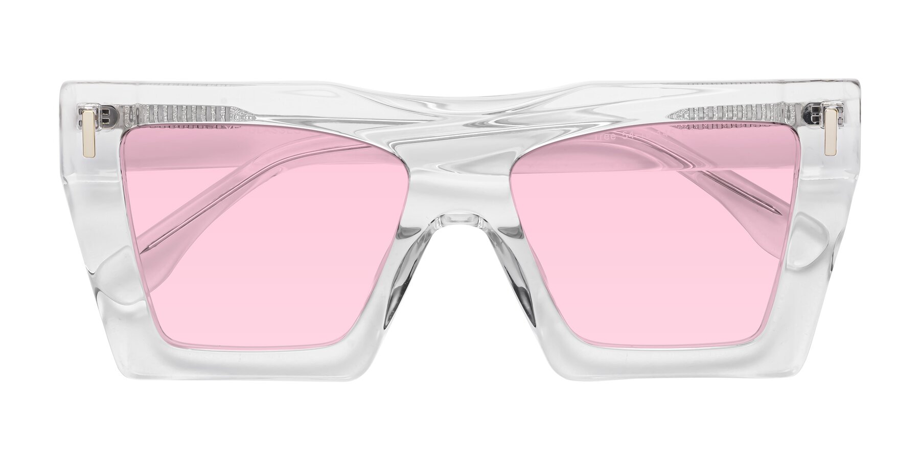 Folded Front of Tree in Clear with Light Pink Tinted Lenses