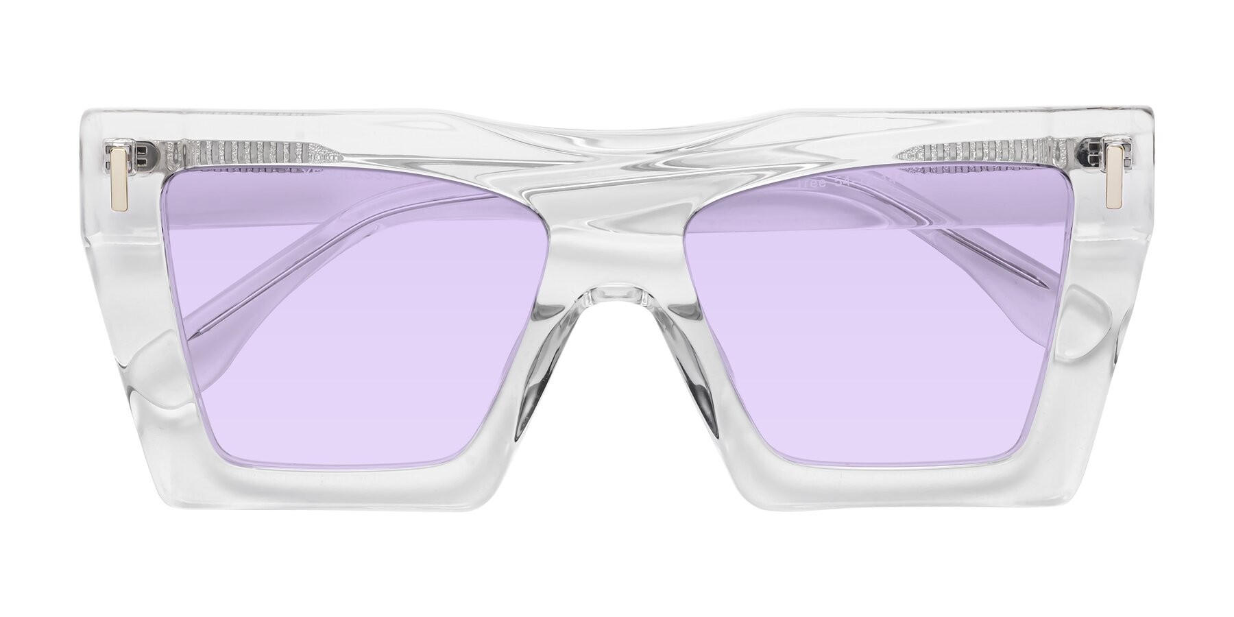 Folded Front of Tree in Clear with Light Purple Tinted Lenses