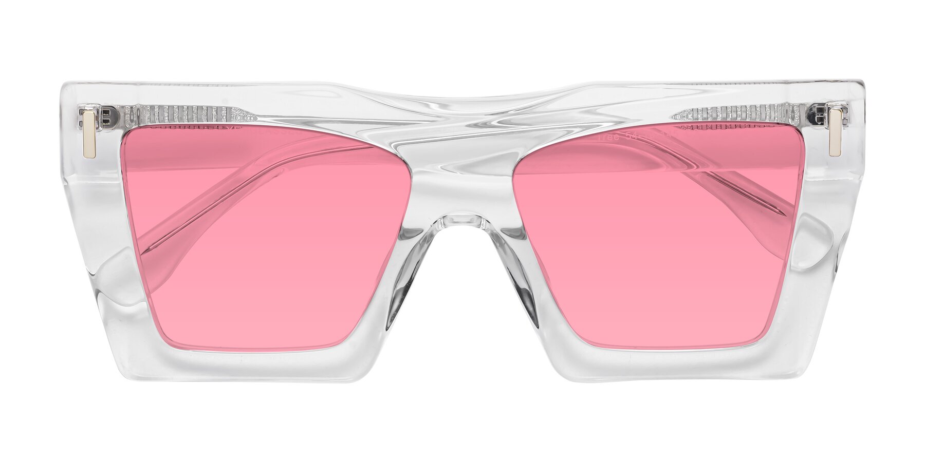 Folded Front of Tree in Clear with Pink Tinted Lenses