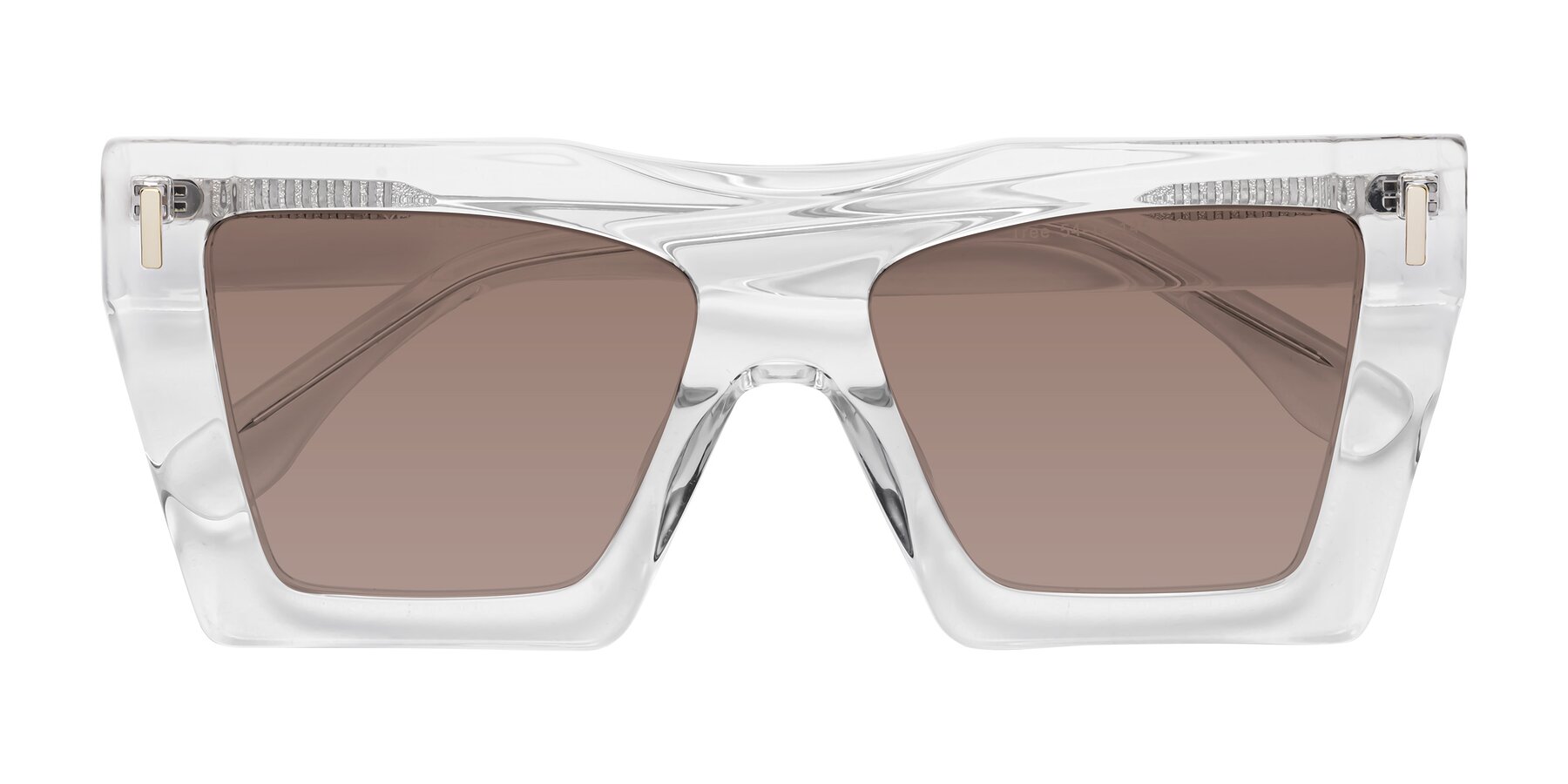 Folded Front of Tree in Clear with Medium Brown Tinted Lenses