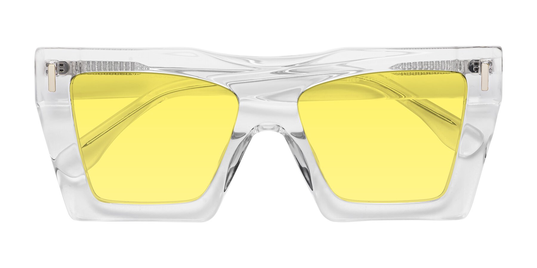 Folded Front of Tree in Clear with Medium Yellow Tinted Lenses