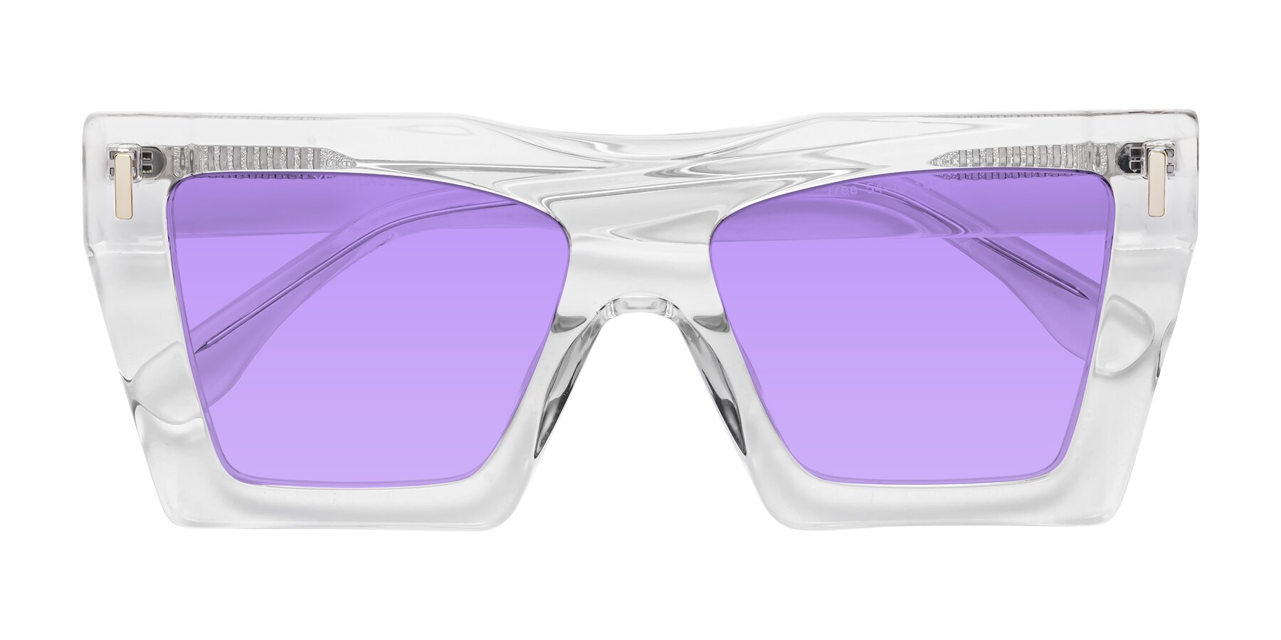 Folded Front of Tree in Clear with Medium Purple Tinted Lenses