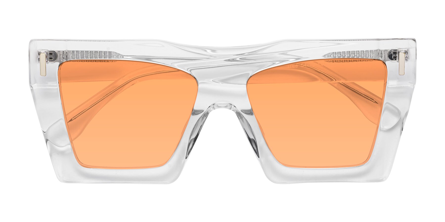 Folded Front of Tree in Clear with Medium Orange Tinted Lenses