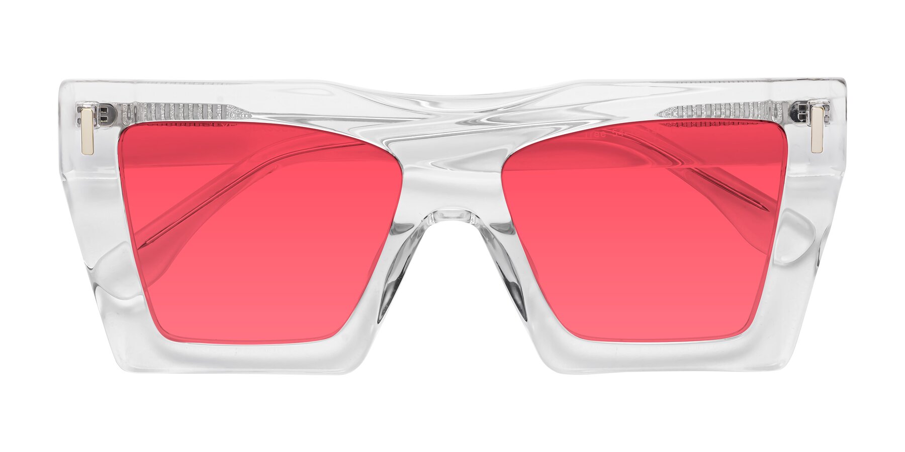 Folded Front of Tree in Clear with Red Tinted Lenses