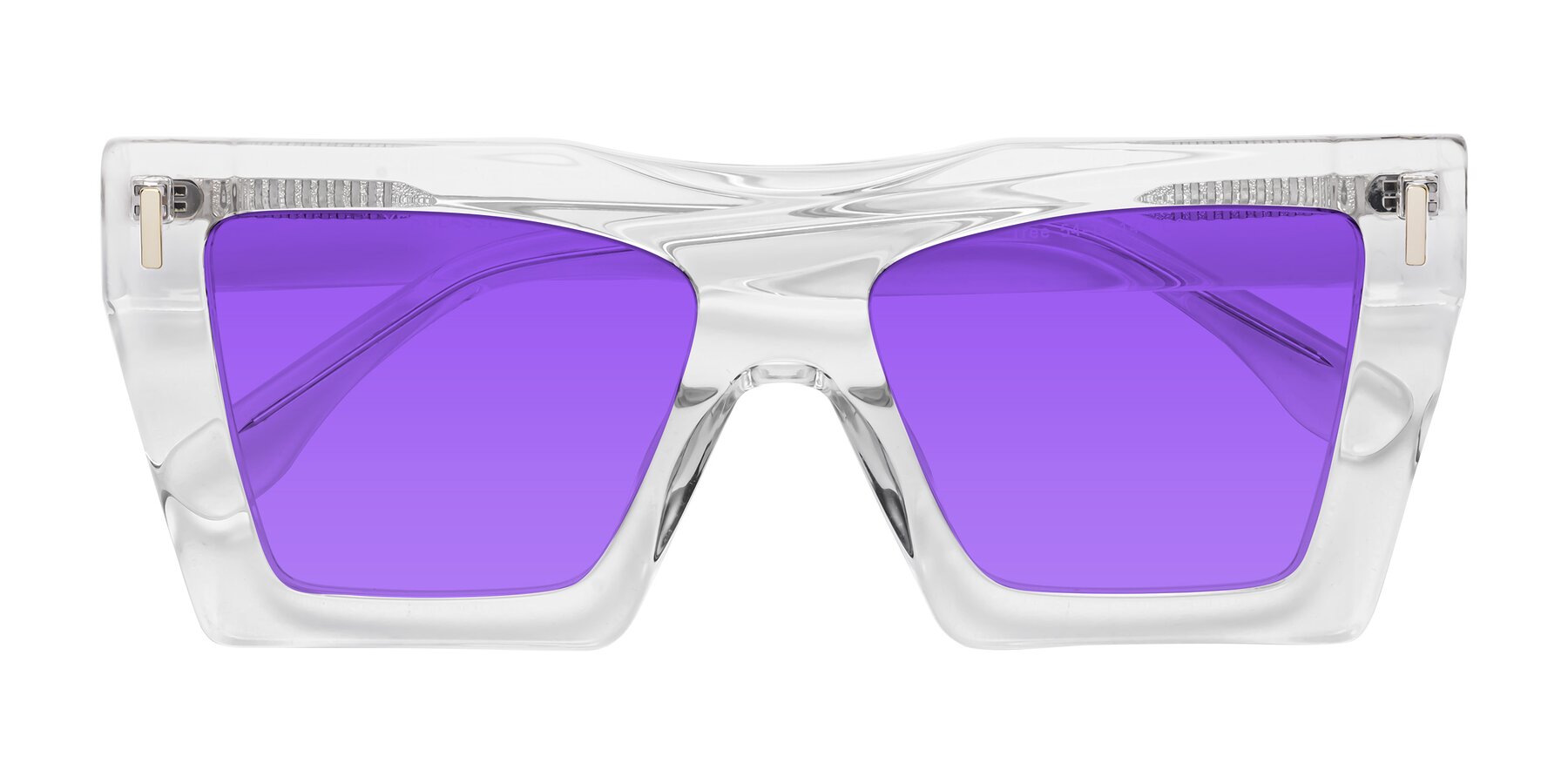 Folded Front of Tree in Clear with Purple Tinted Lenses