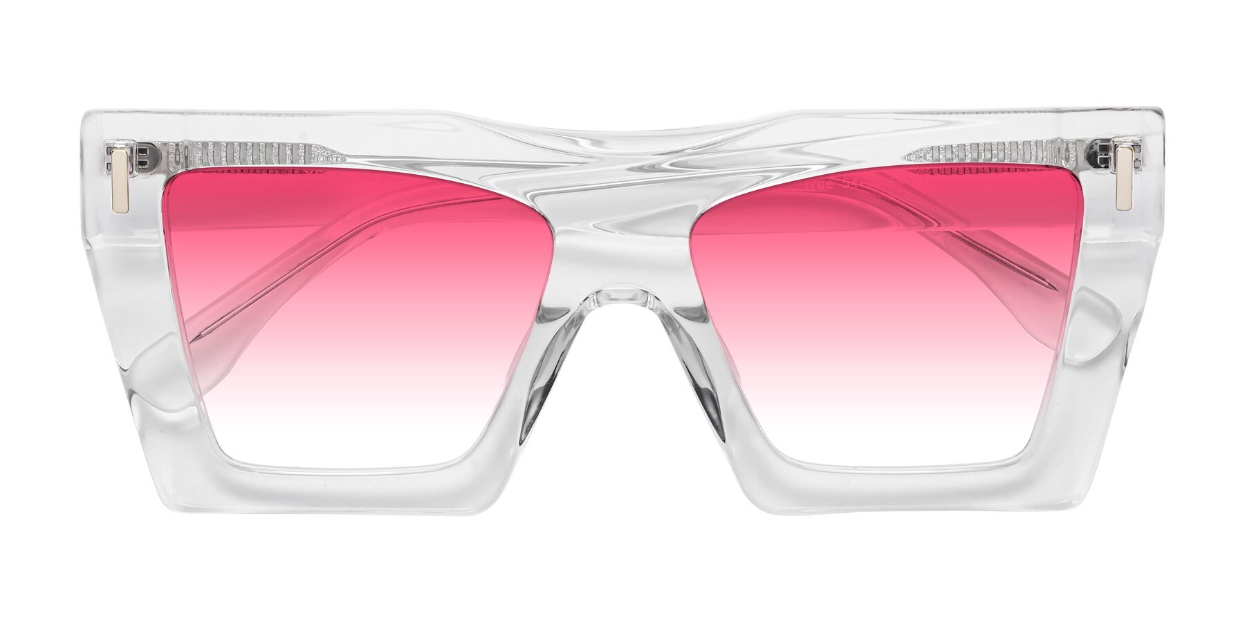 Folded Front of Tree in Clear with Pink Gradient Lenses