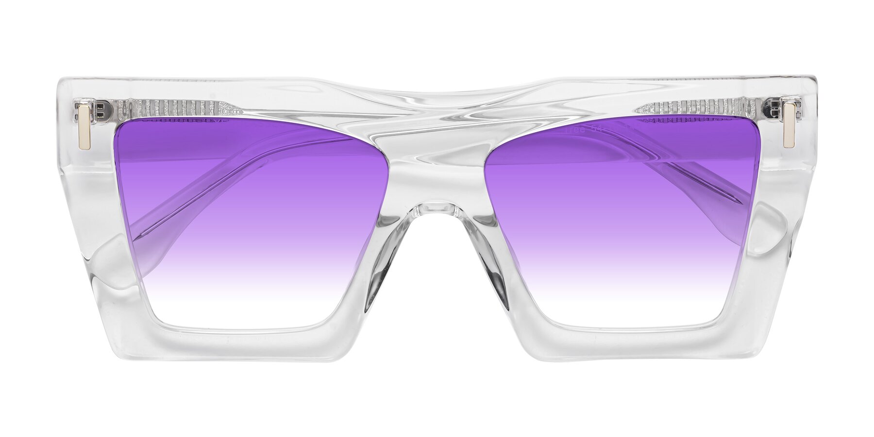 Folded Front of Tree in Clear with Purple Gradient Lenses