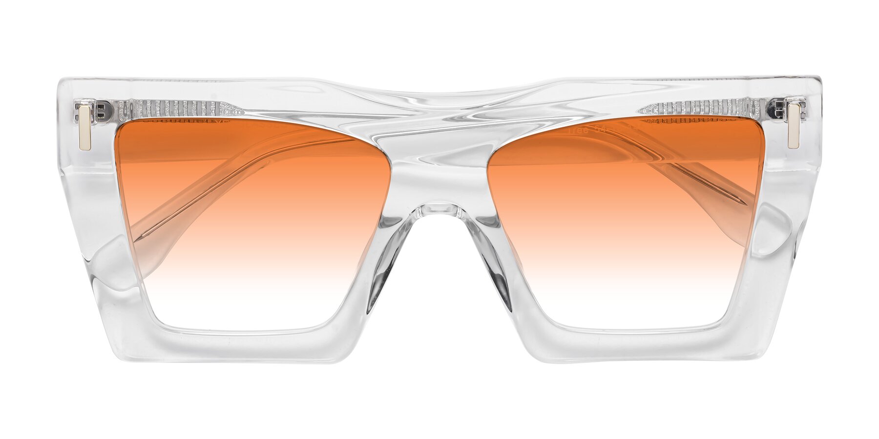 Folded Front of Tree in Clear with Orange Gradient Lenses