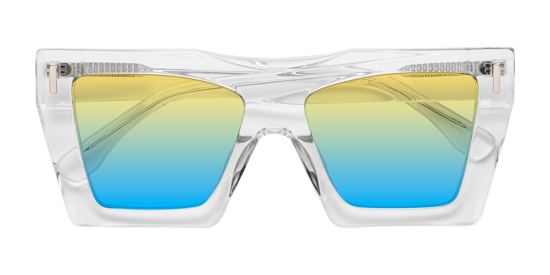 Folded Front of Tree in Clear with Yellow / Blue Gradient Lenses