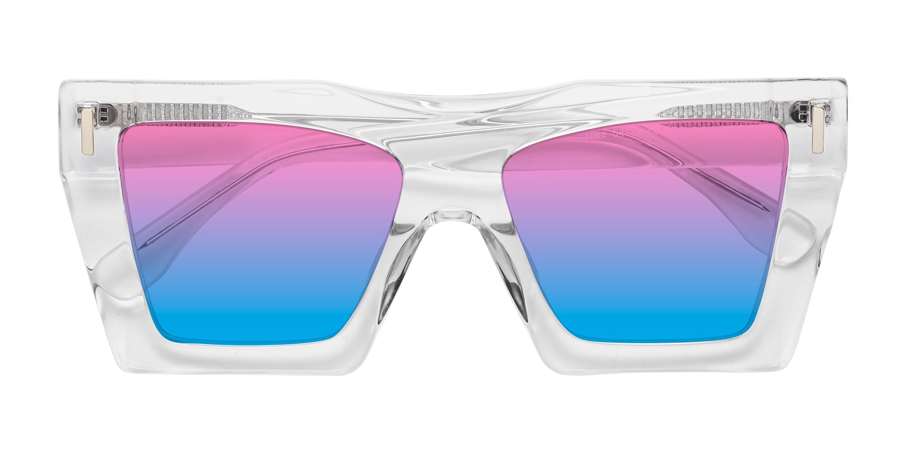 Folded Front of Tree in Clear with Pink / Blue Gradient Lenses