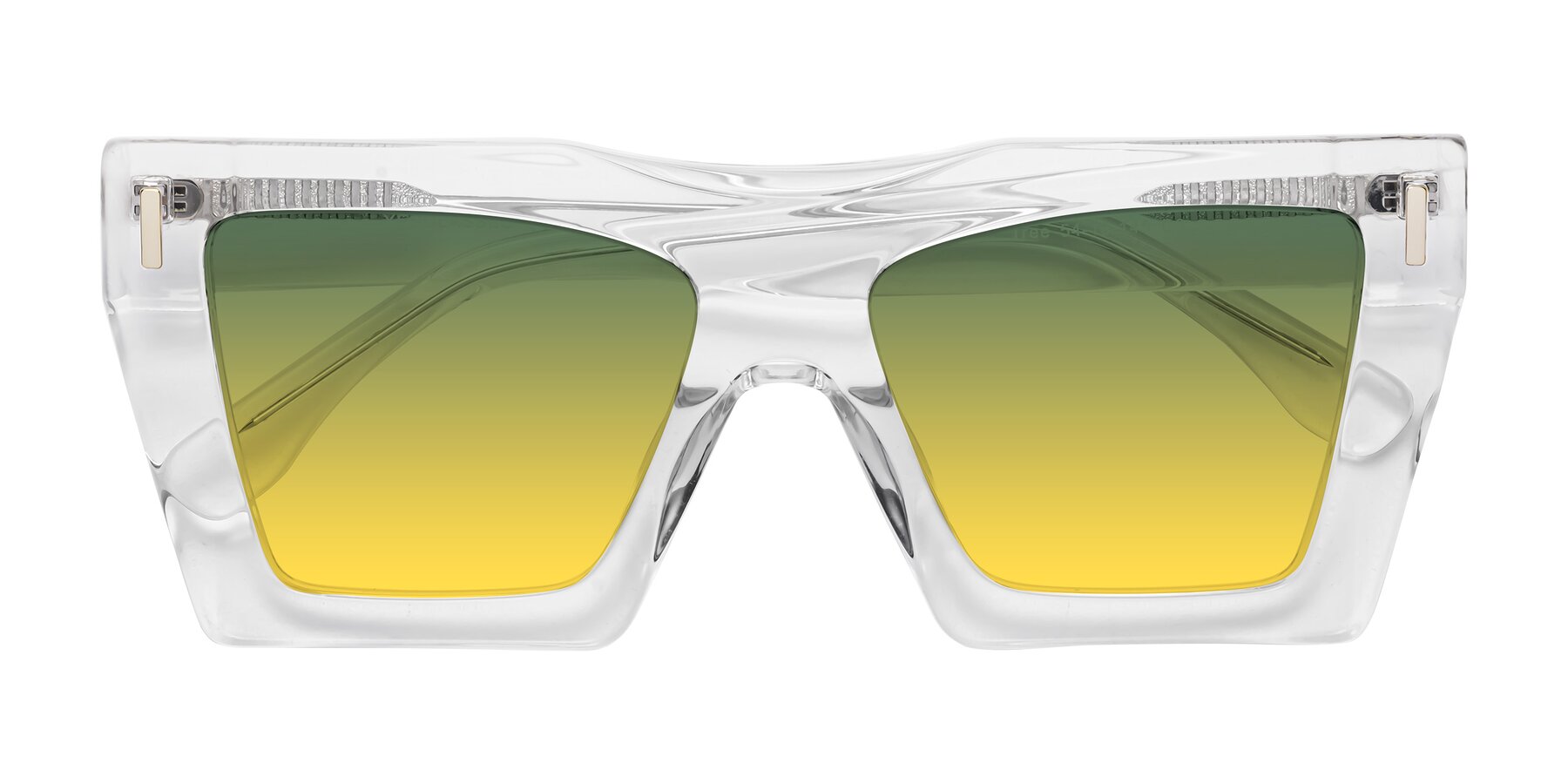 Folded Front of Tree in Clear with Green / Yellow Gradient Lenses