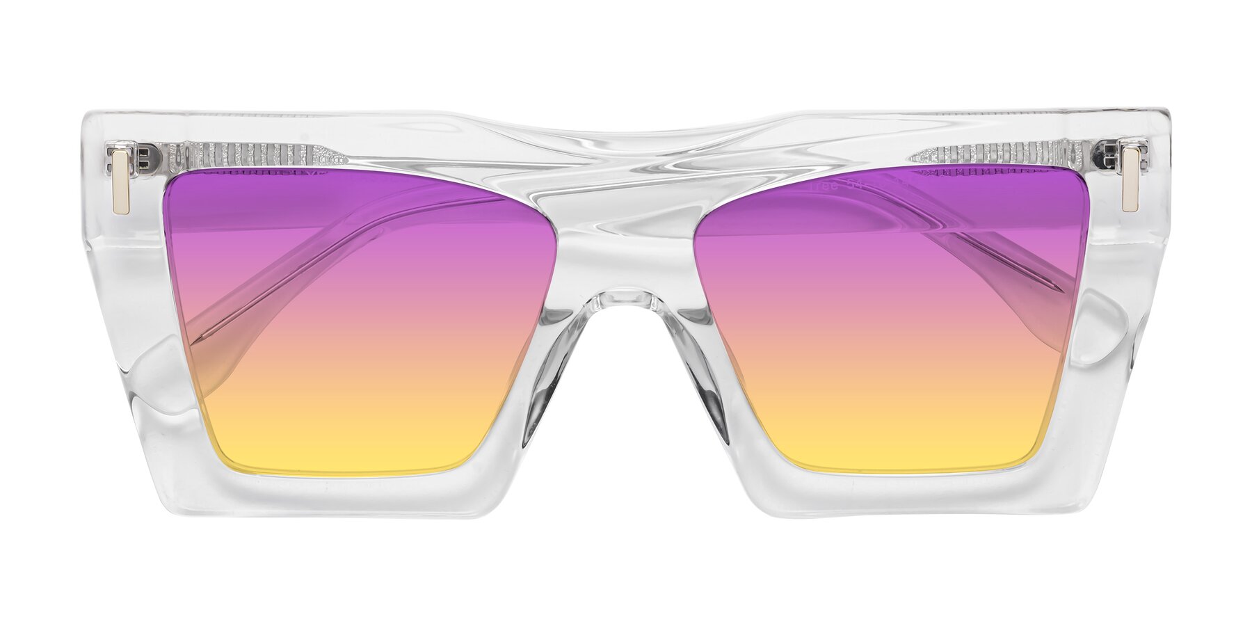 Folded Front of Tree in Clear with Purple / Yellow Gradient Lenses