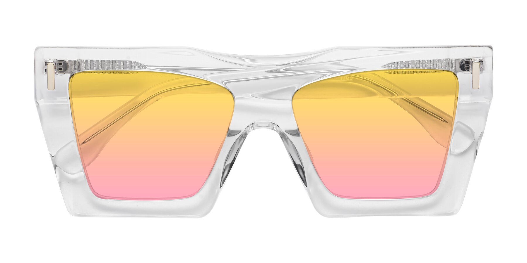 Folded Front of Tree in Clear with Yellow / Pink Gradient Lenses