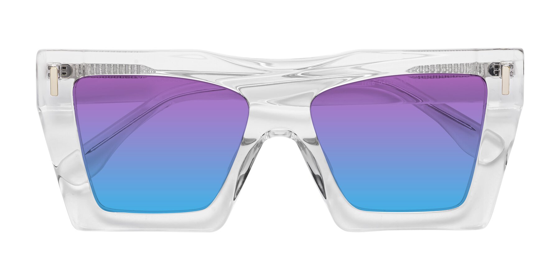 Folded Front of Tree in Clear with Purple / Blue Gradient Lenses