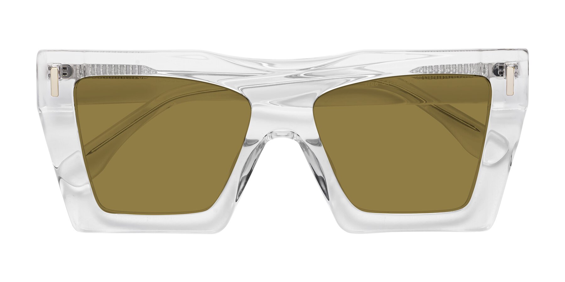 Folded Front of Tree in Clear with Brown Polarized Lenses