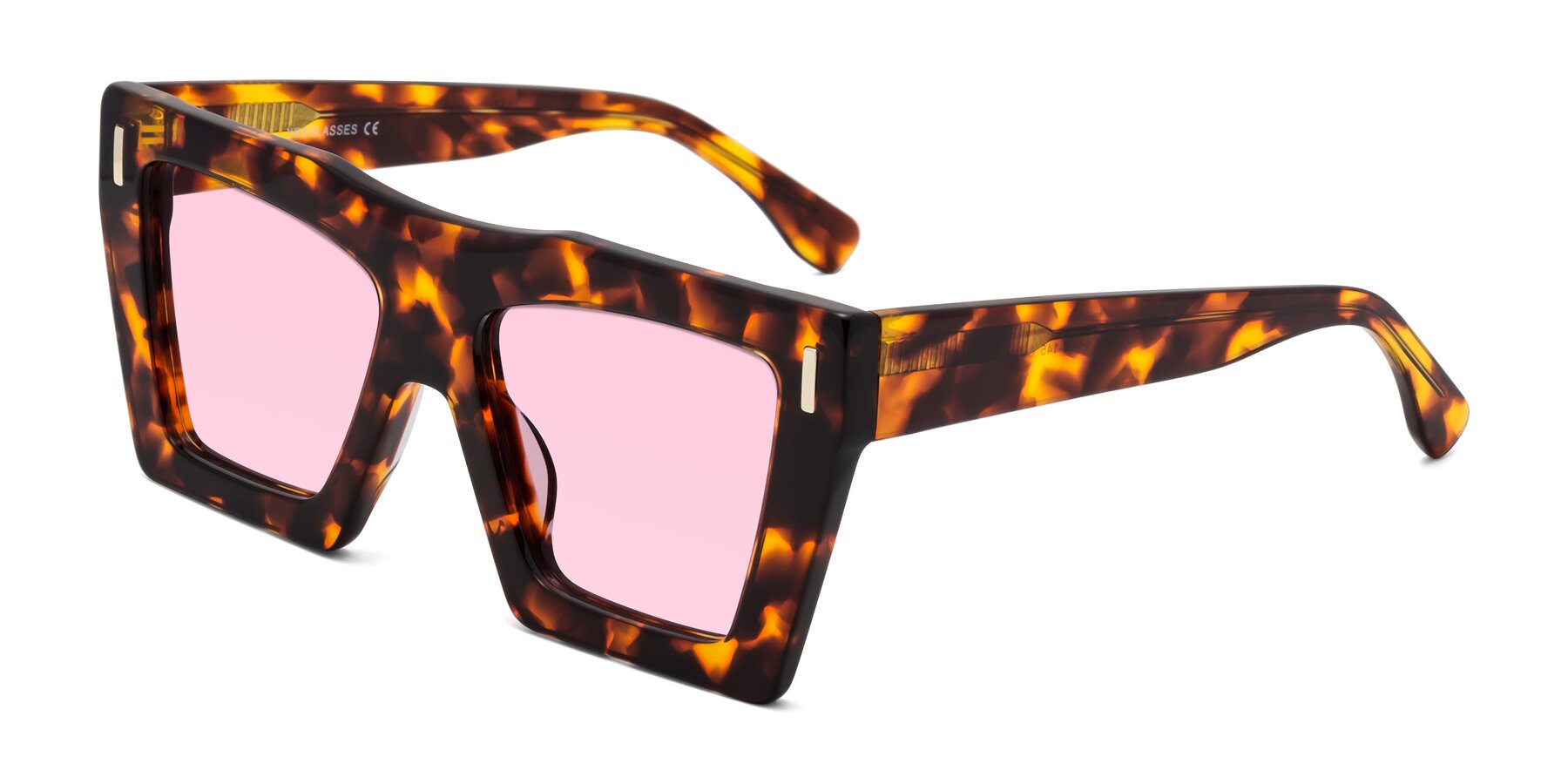 Angle of Tree in Tortoise with Light Pink Tinted Lenses