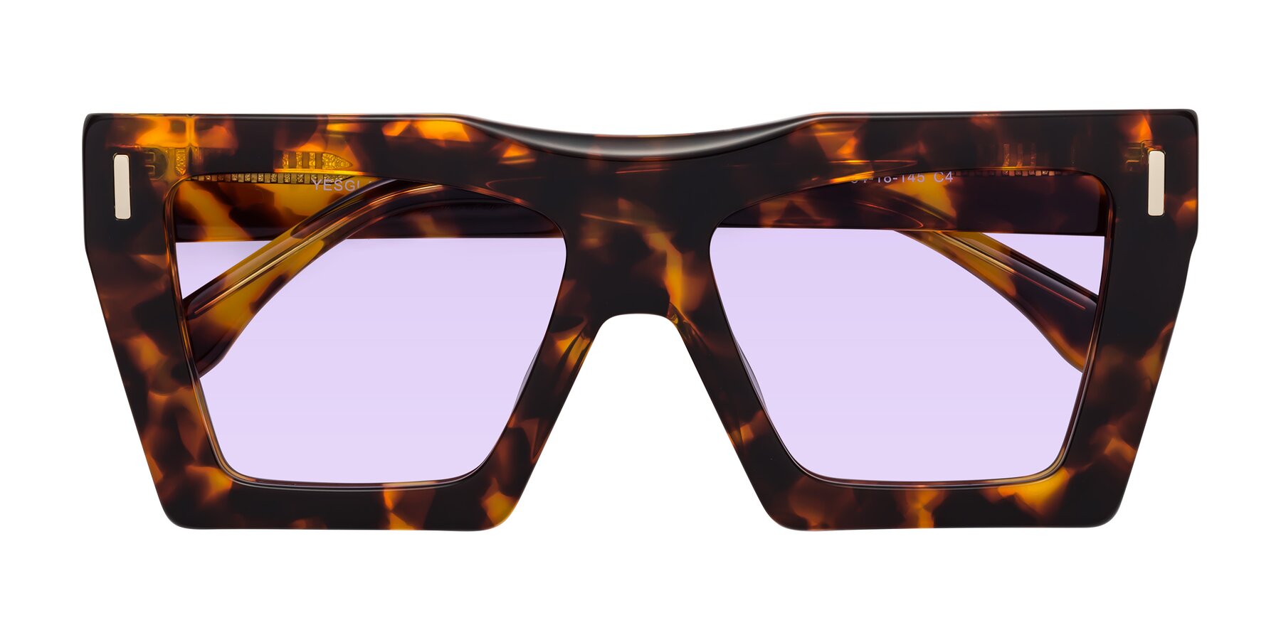 Folded Front of Tree in Tortoise with Light Purple Tinted Lenses