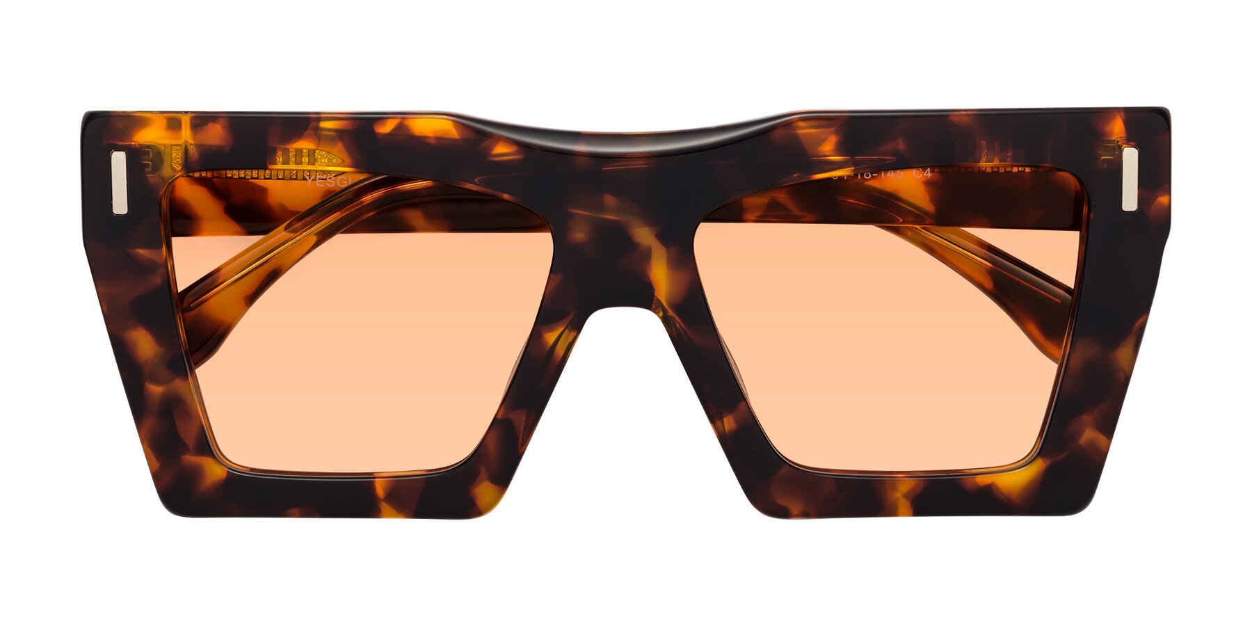 Folded Front of Tree in Tortoise with Light Orange Tinted Lenses