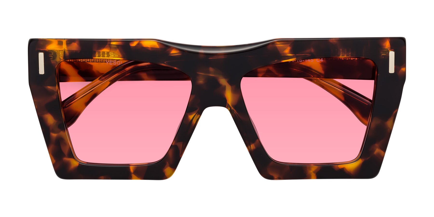 Folded Front of Tree in Tortoise with Pink Tinted Lenses