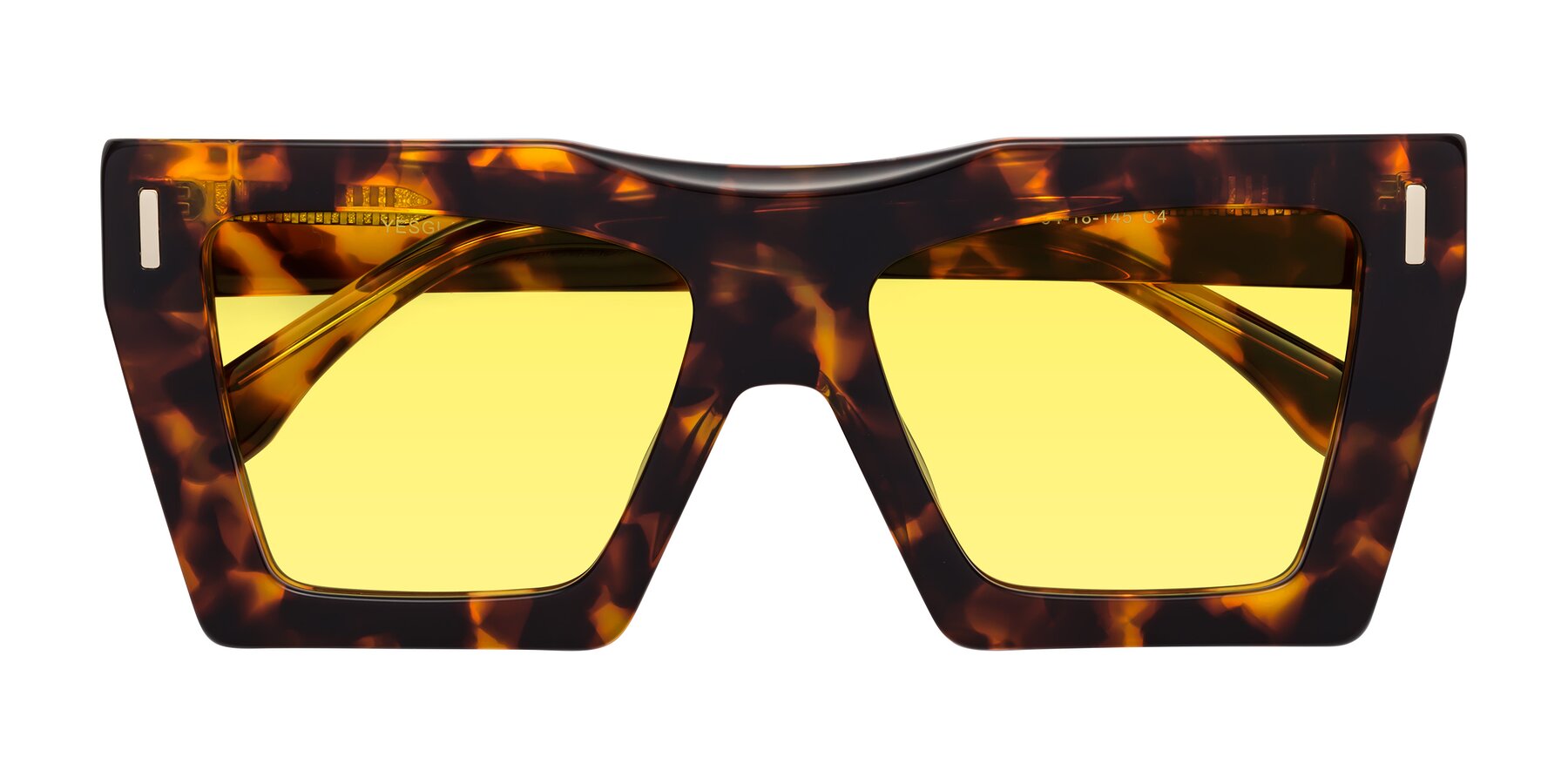 Folded Front of Tree in Tortoise with Medium Yellow Tinted Lenses