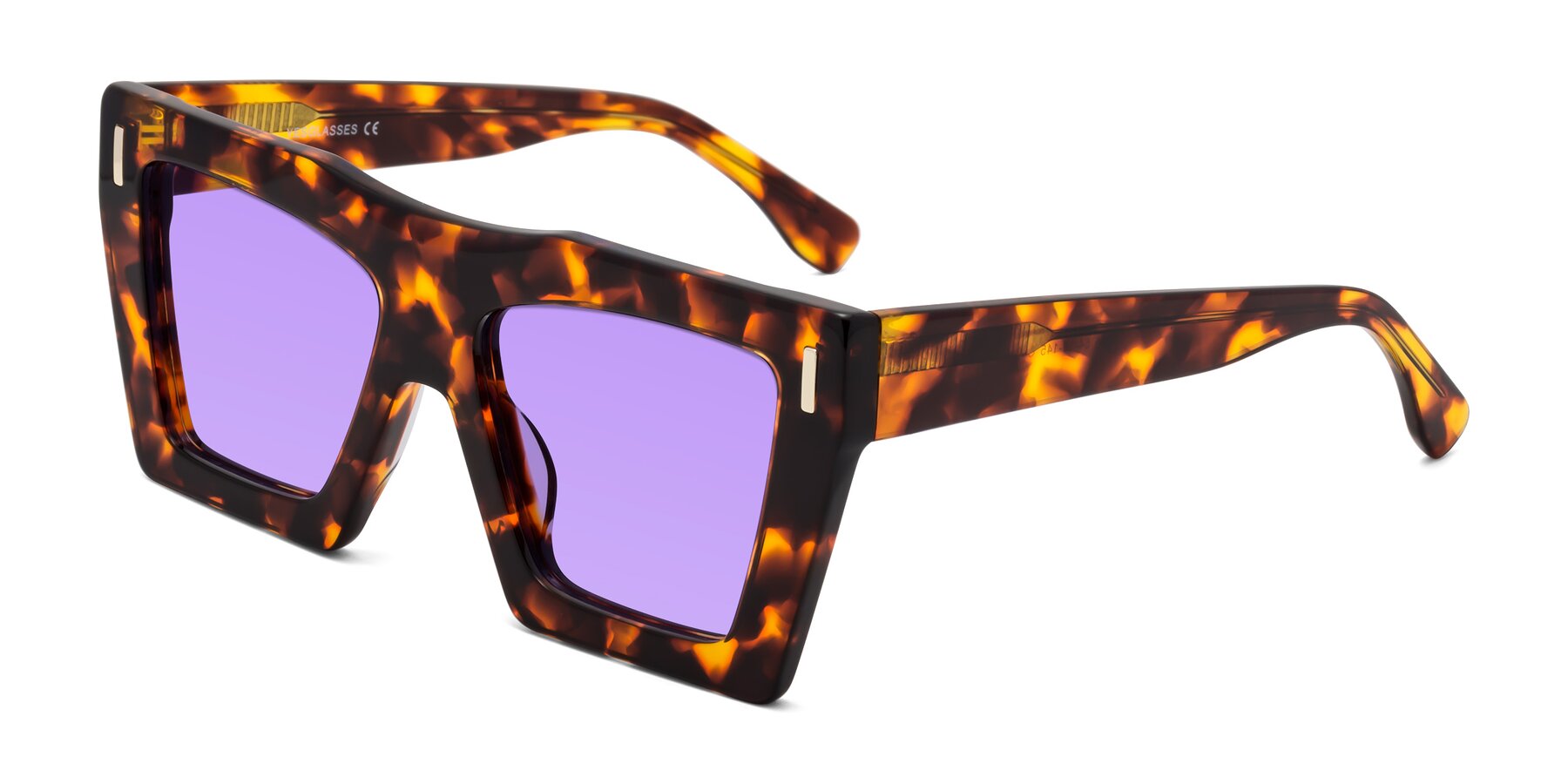 Angle of Tree in Tortoise with Medium Purple Tinted Lenses