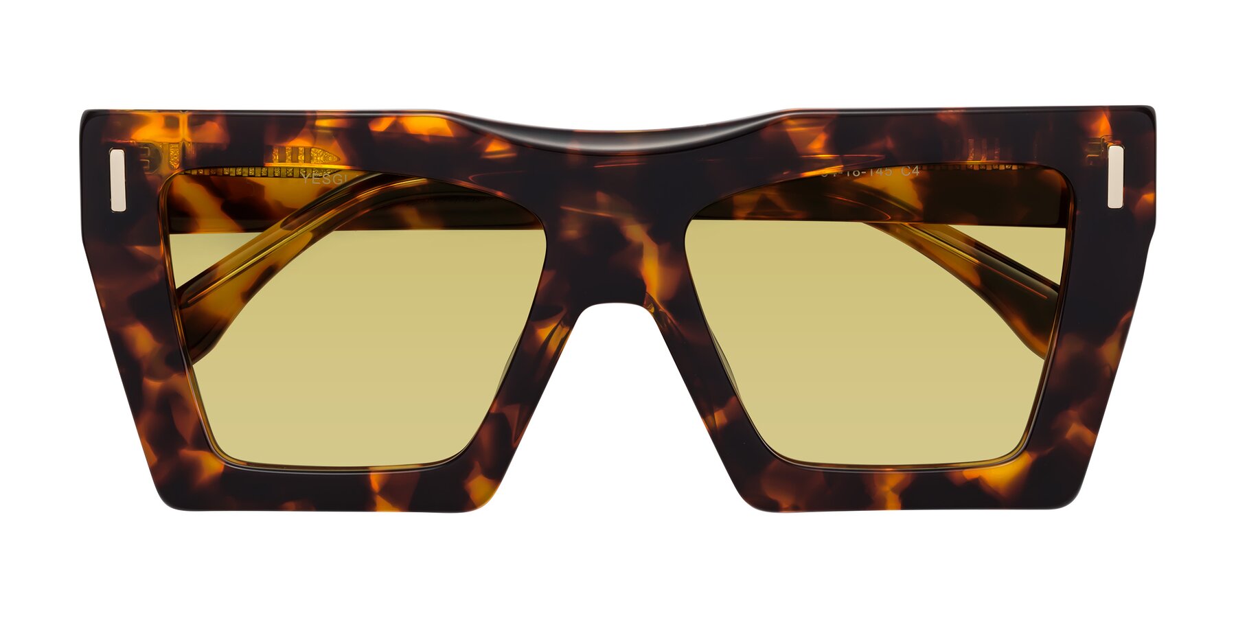 Folded Front of Tree in Tortoise with Medium Champagne Tinted Lenses