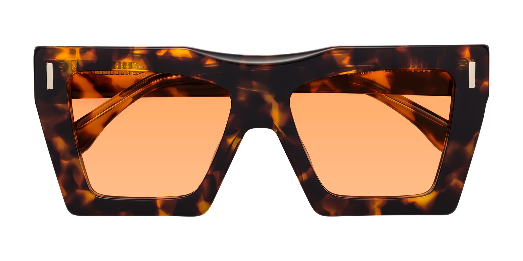 Folded Front of Tree in Tortoise with Medium Orange Tinted Lenses