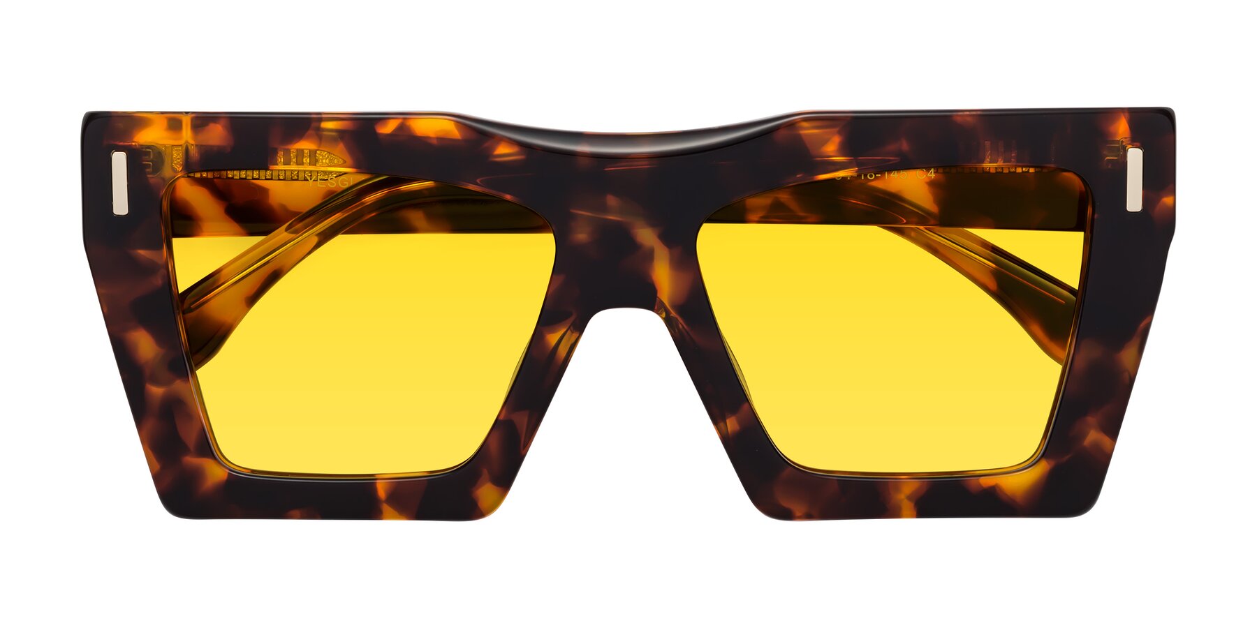 Folded Front of Tree in Tortoise with Yellow Tinted Lenses