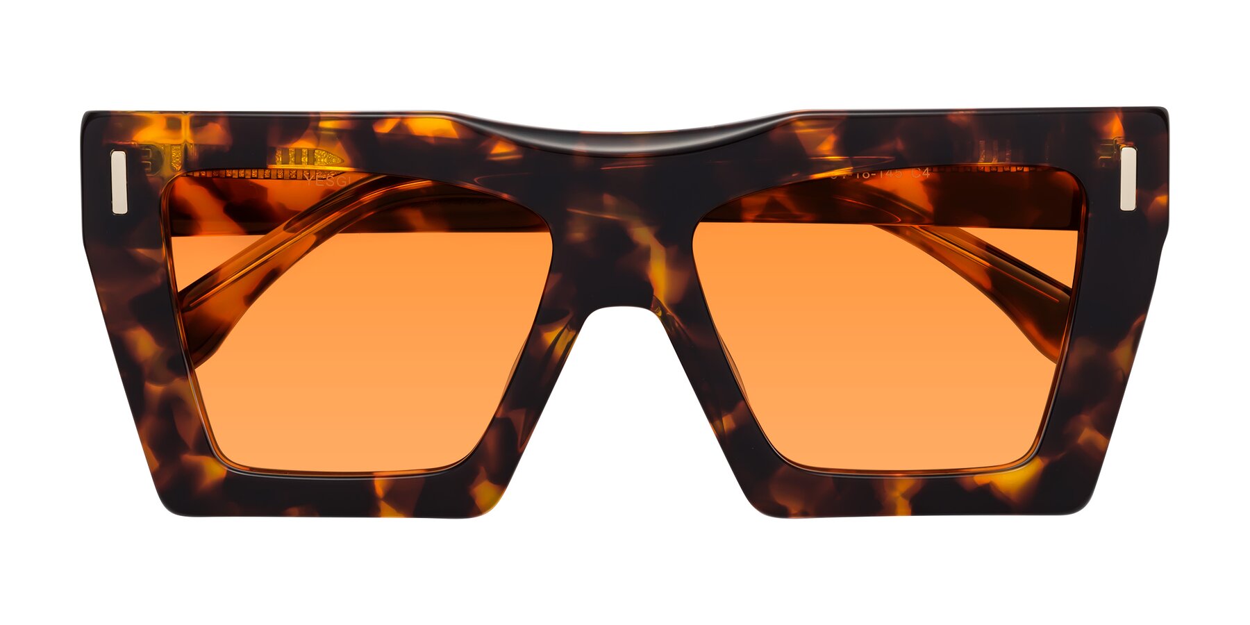 Folded Front of Tree in Tortoise with Orange Tinted Lenses