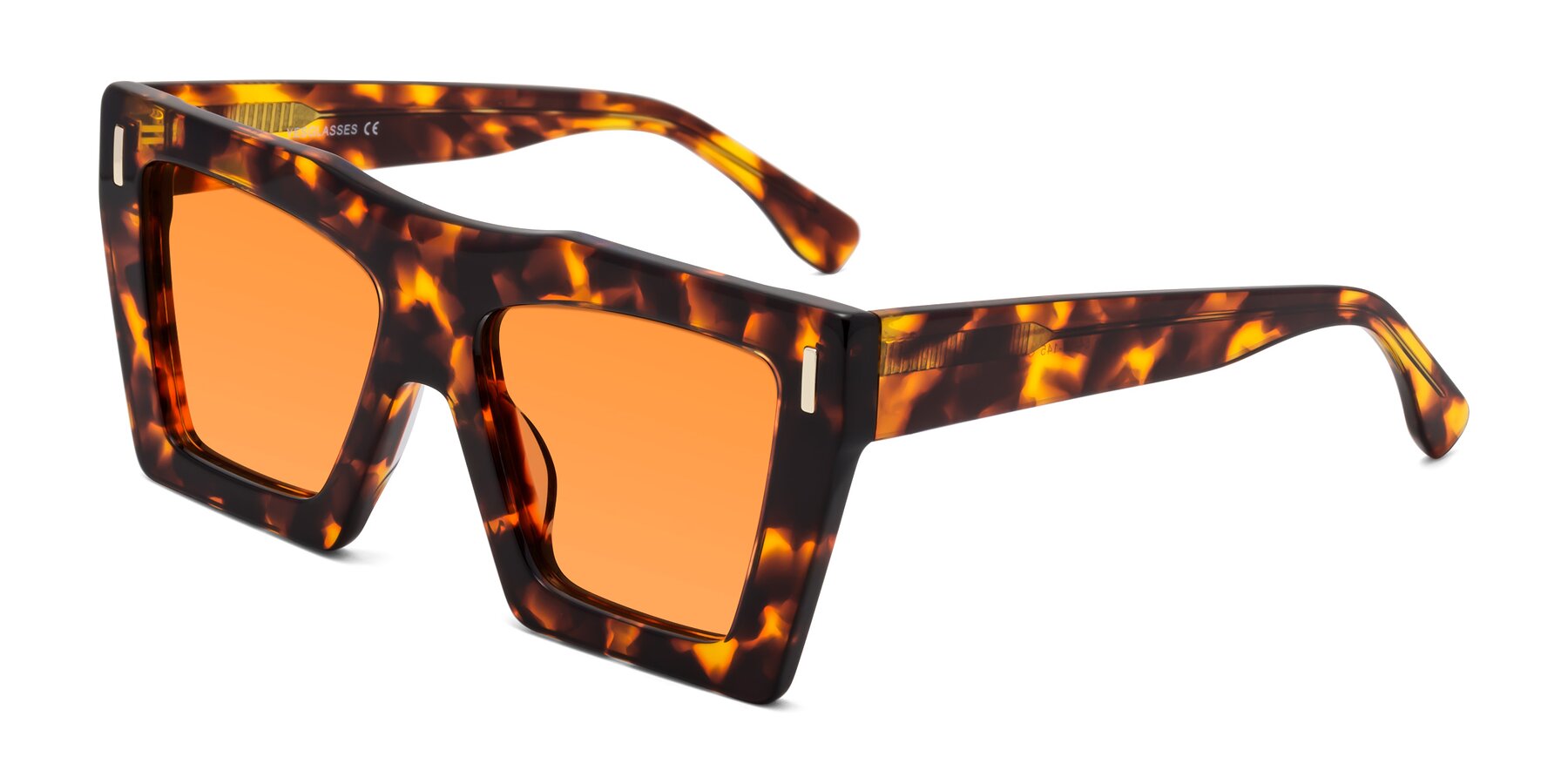 Angle of Tree in Tortoise with Orange Tinted Lenses