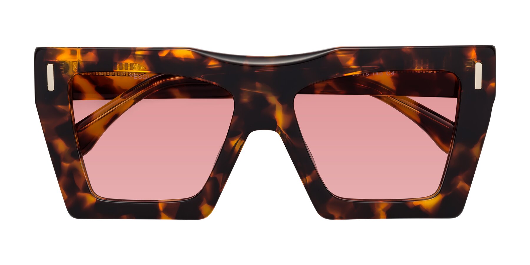 Folded Front of Tree in Tortoise with Medium Garnet Tinted Lenses