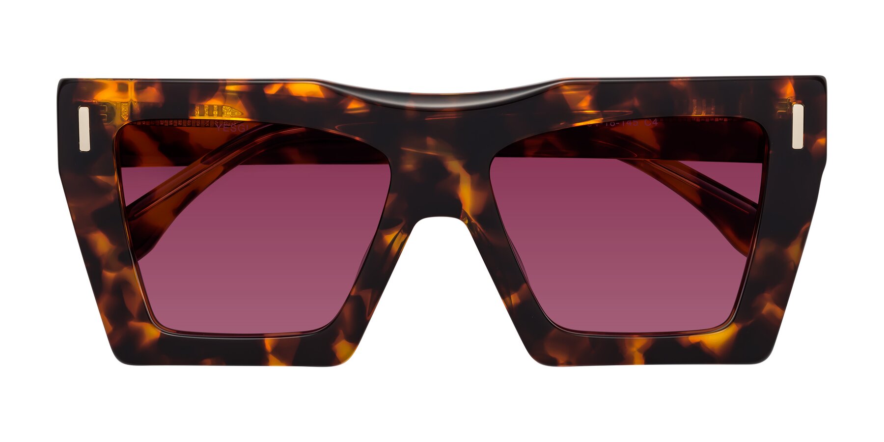 Folded Front of Tree in Tortoise with Wine Tinted Lenses