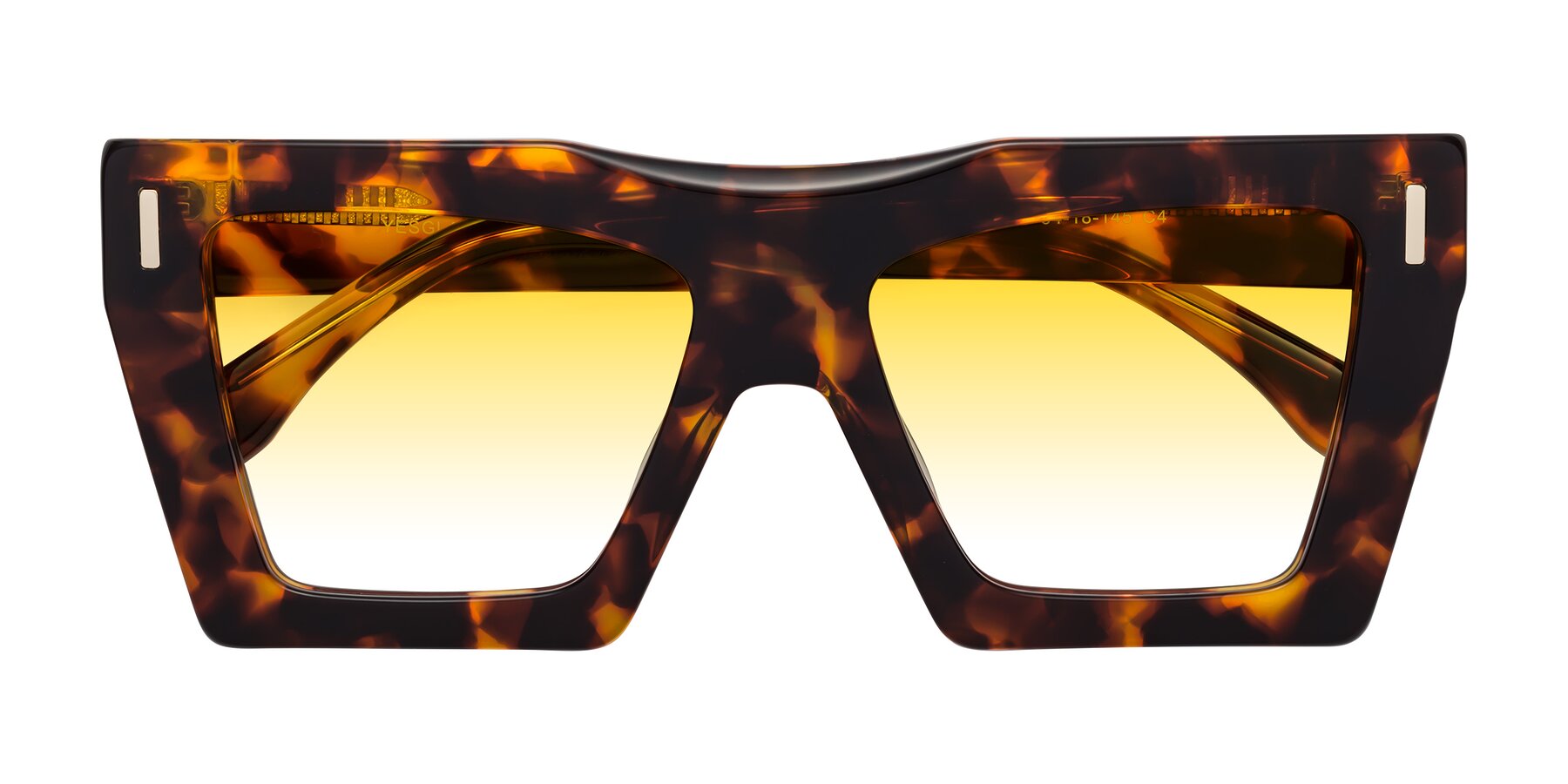 Folded Front of Tree in Tortoise with Yellow Gradient Lenses