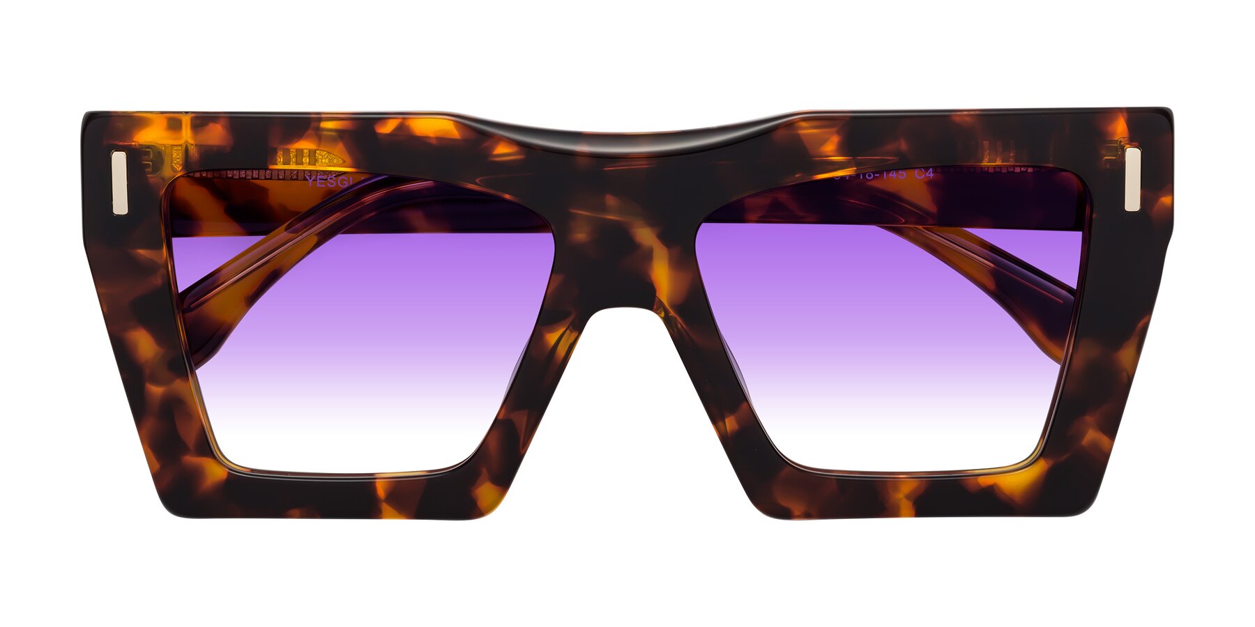 Folded Front of Tree in Tortoise with Purple Gradient Lenses