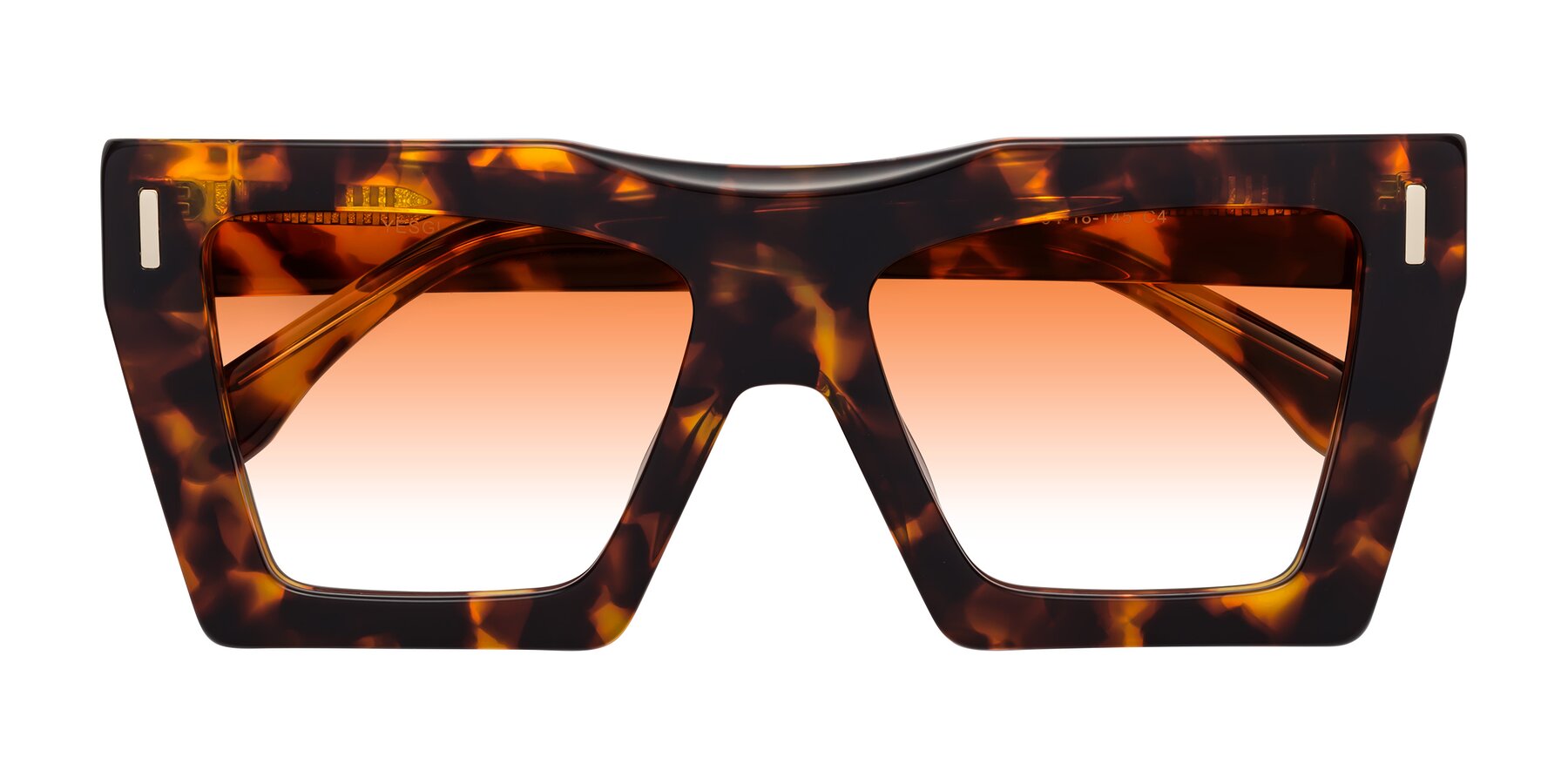 Folded Front of Tree in Tortoise with Orange Gradient Lenses