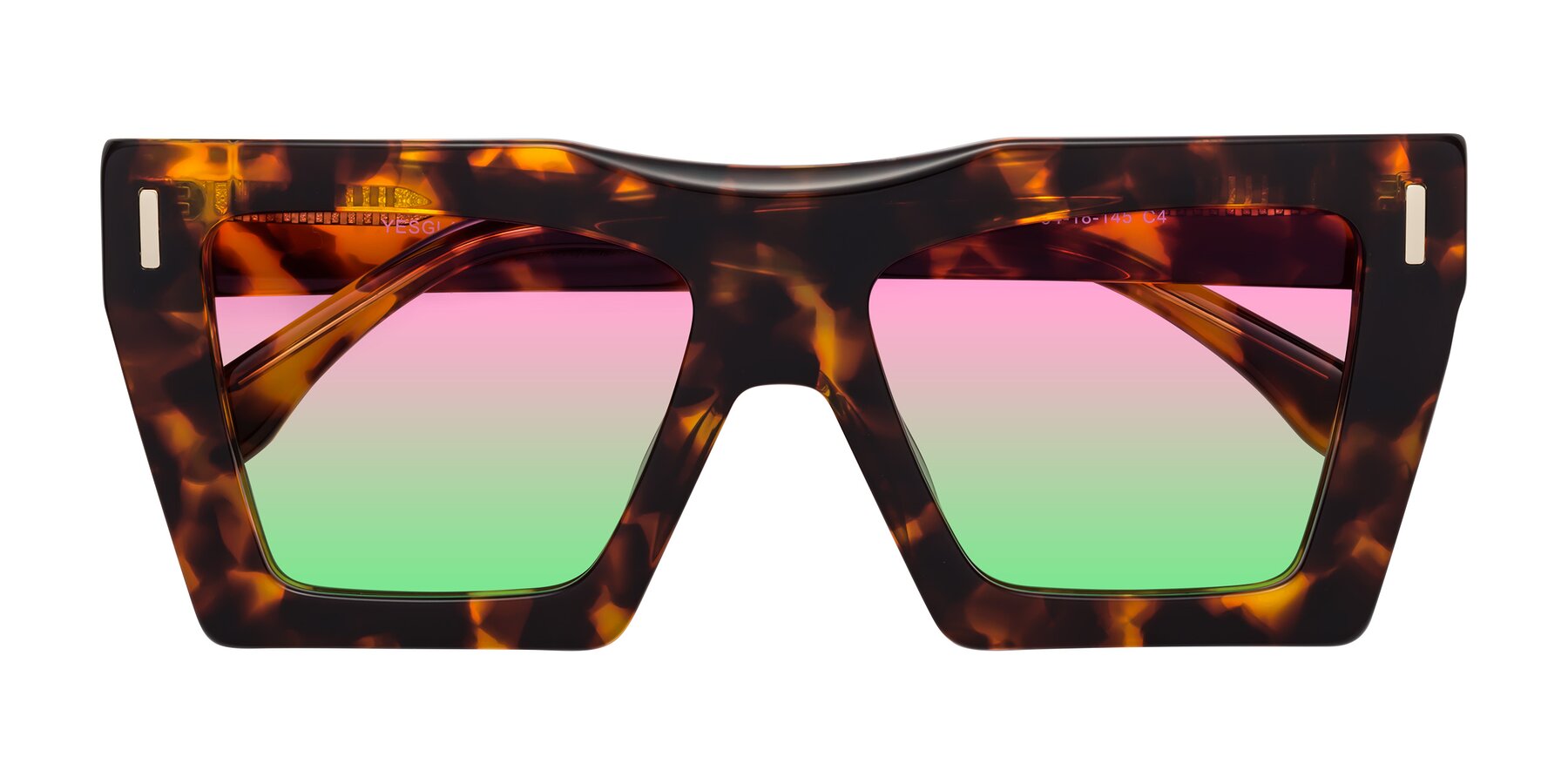 Folded Front of Tree in Tortoise with Pink / Green Gradient Lenses