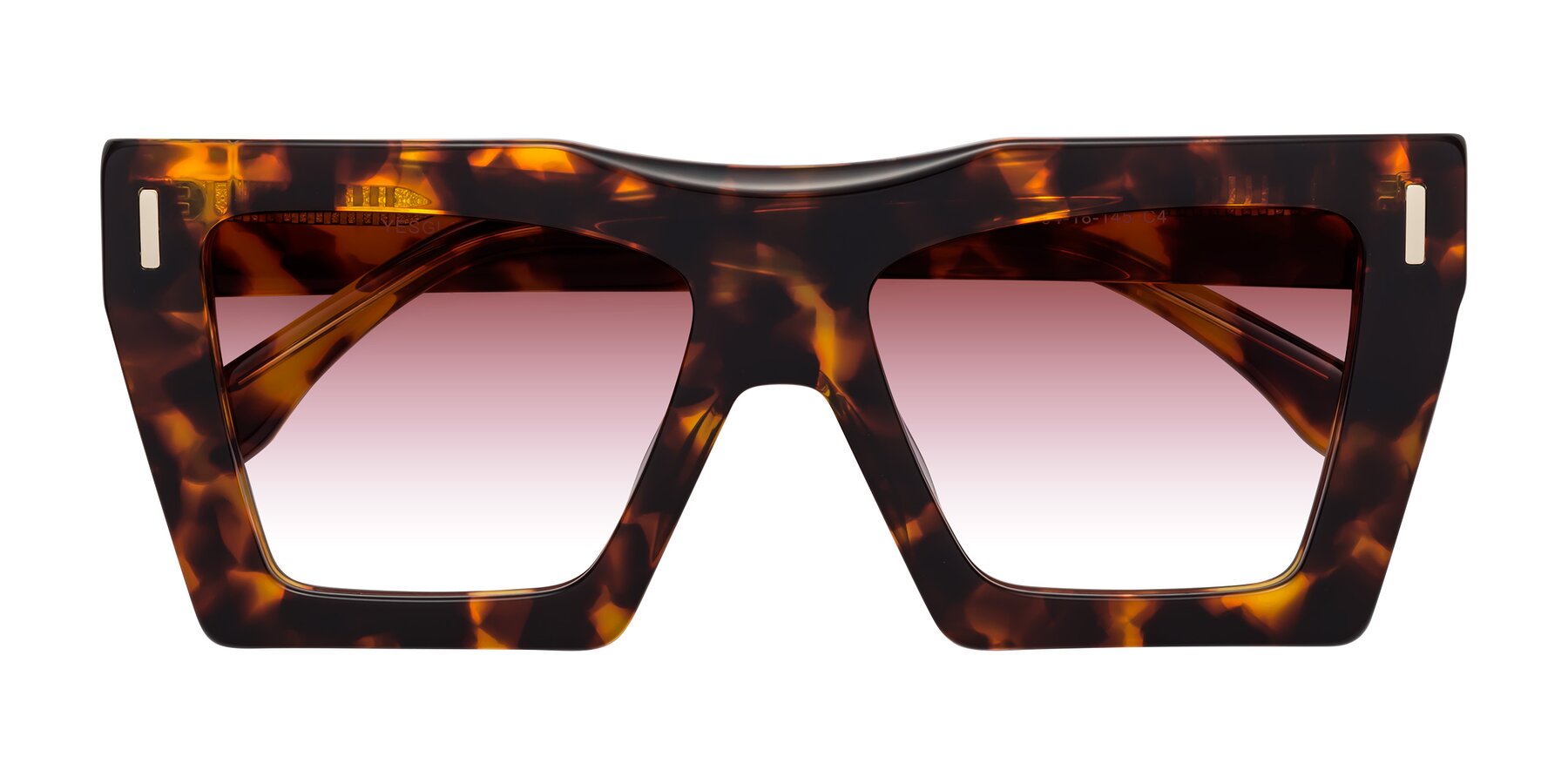 Folded Front of Tree in Tortoise with Garnet Gradient Lenses