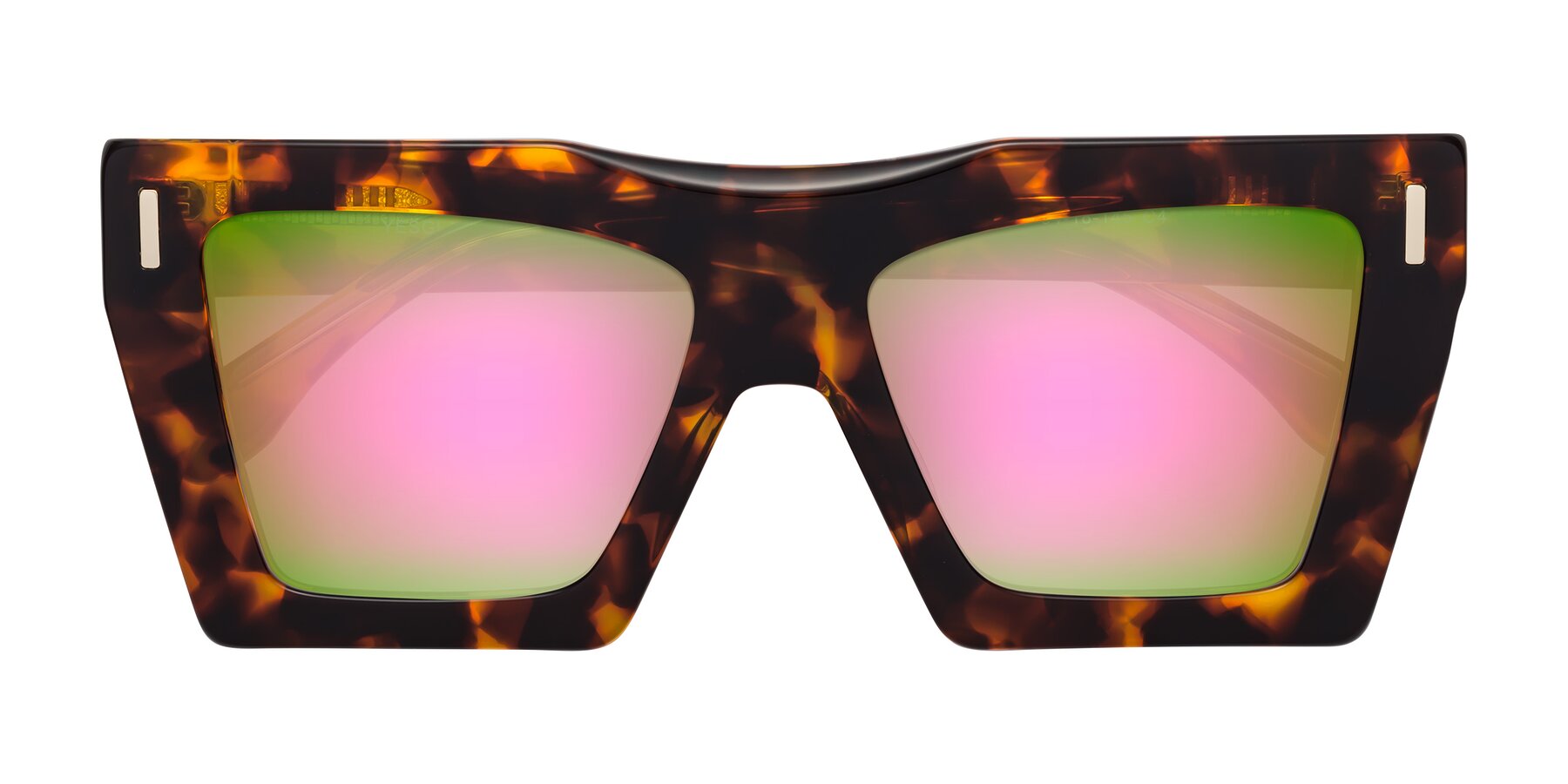 Folded Front of Tree in Tortoise with Pink Mirrored Lenses