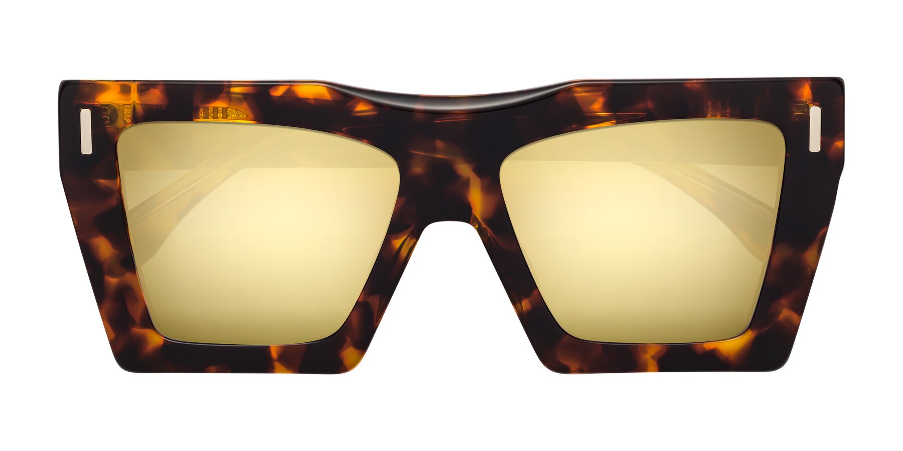 Folded Front of Tree in Tortoise with Gold Mirrored Lenses