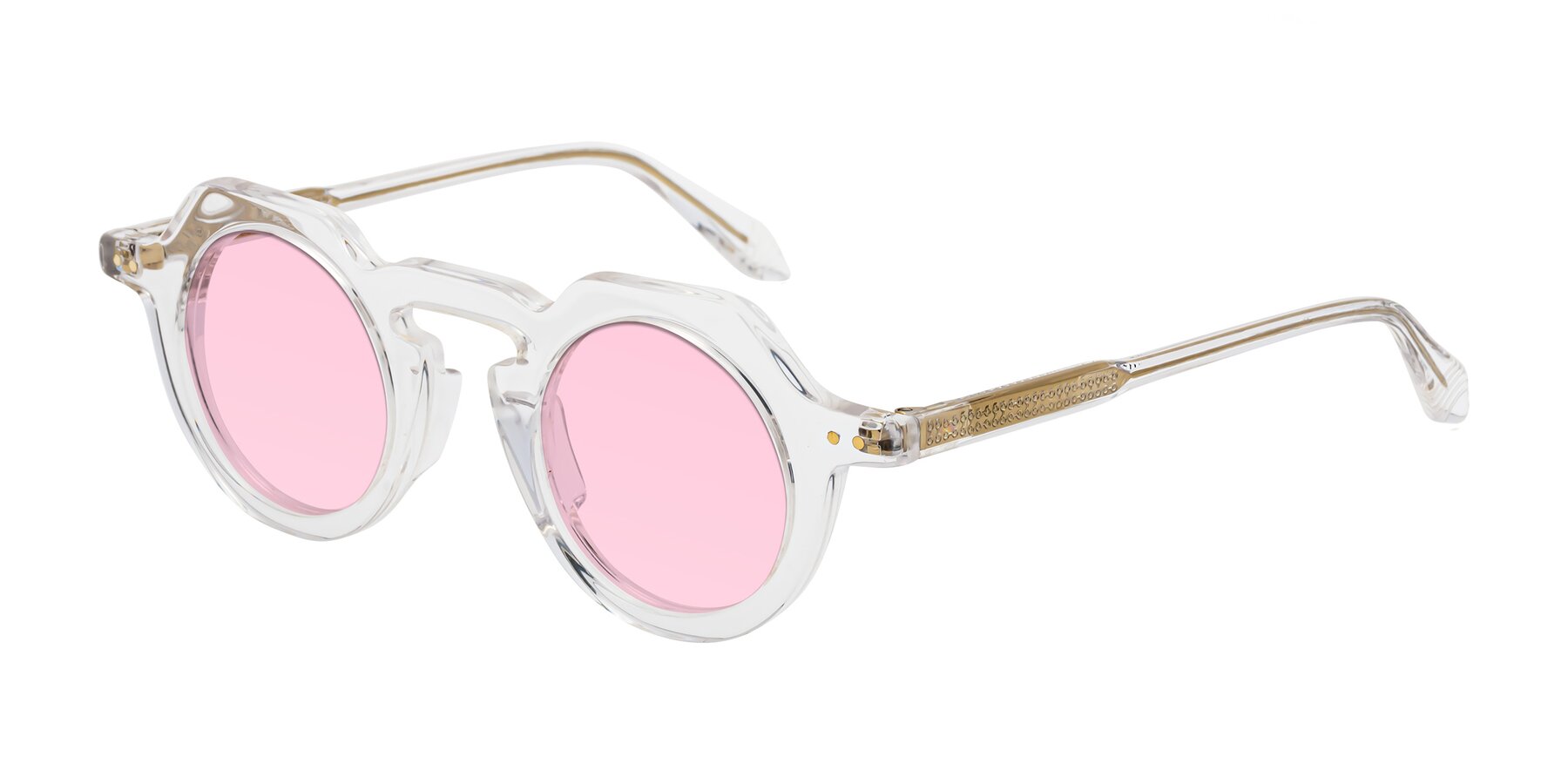 Angle of Arbor in Clear with Light Pink Tinted Lenses