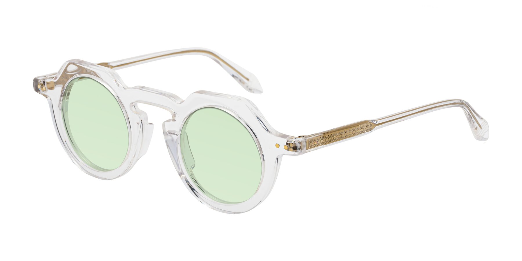 Angle of Arbor in Clear with Light Green Tinted Lenses