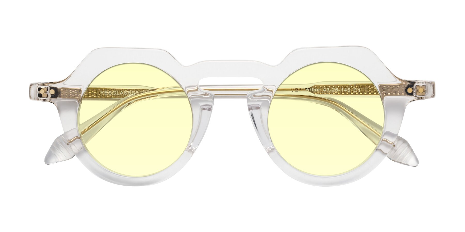 Folded Front of Arbor in Clear with Light Yellow Tinted Lenses