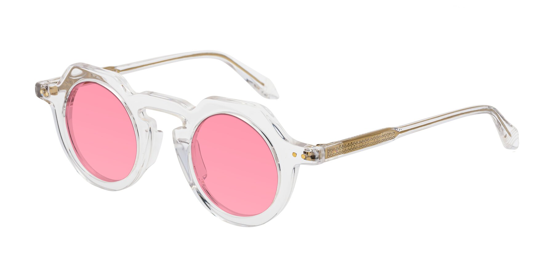 Angle of Arbor in Clear with Pink Tinted Lenses