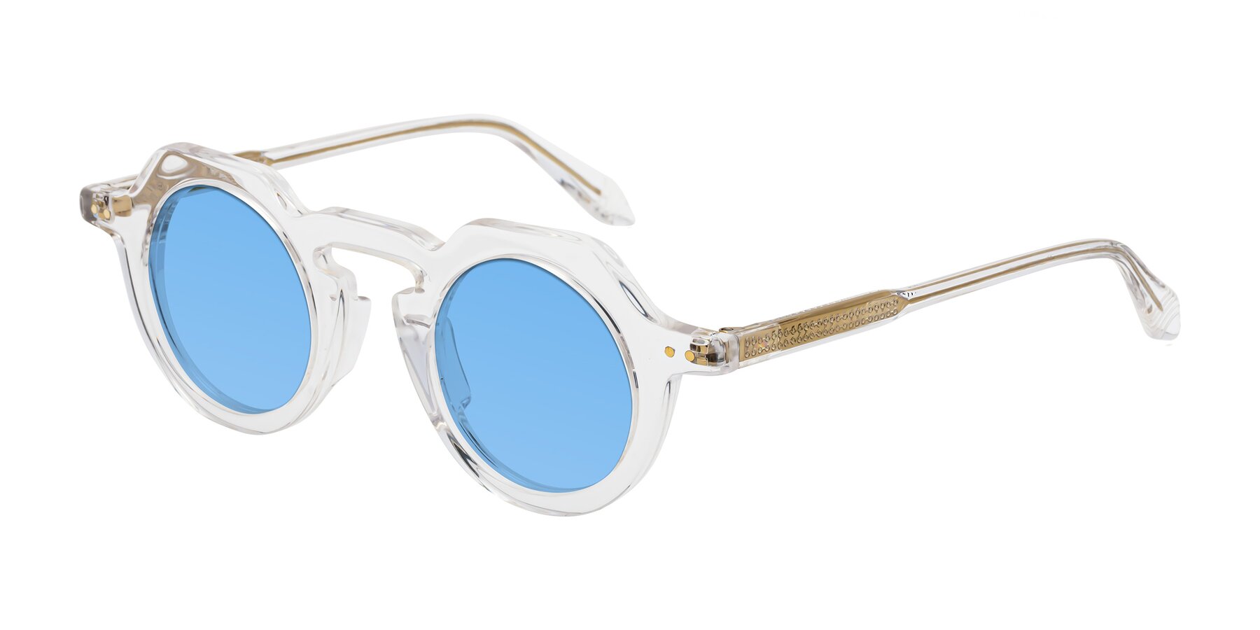 Angle of Arbor in Clear with Medium Blue Tinted Lenses