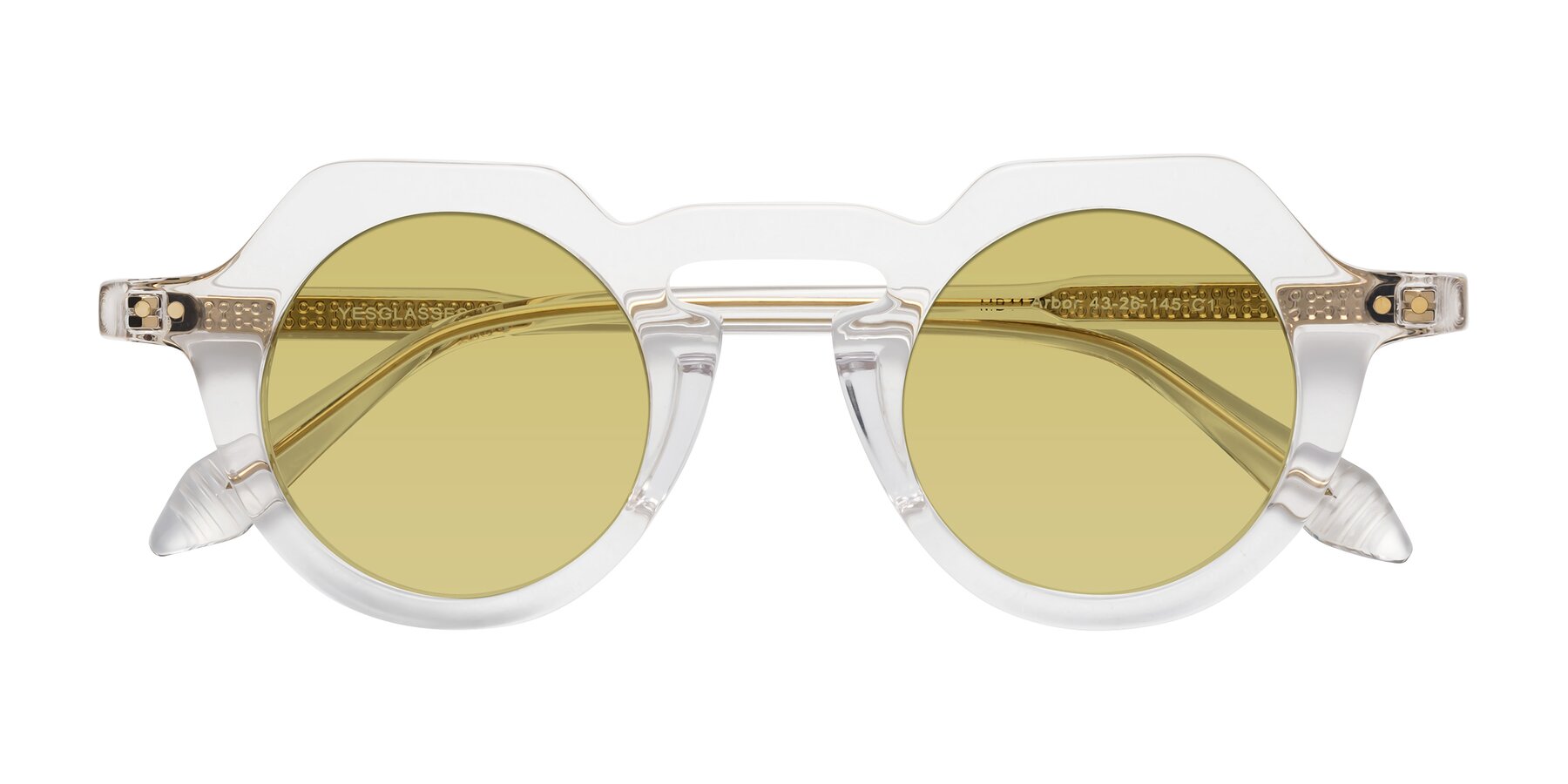 Folded Front of Arbor in Clear with Medium Champagne Tinted Lenses