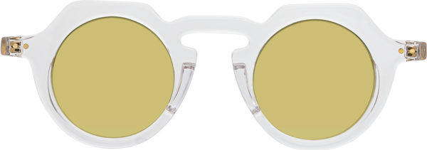 Clear Keyhole Bridge Retro-Vintage Round Tinted Sunglasses with Medium ...