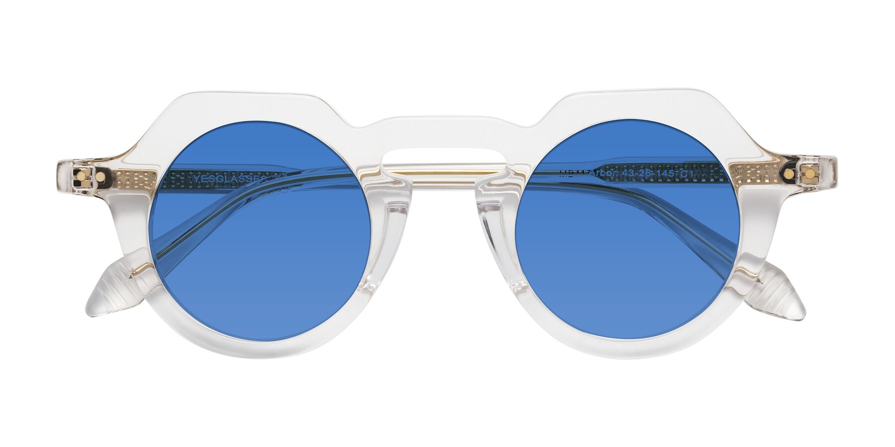 Folded Front of Arbor in Clear with Blue Tinted Lenses