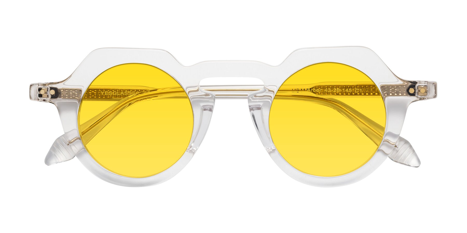 Folded Front of Arbor in Clear with Yellow Tinted Lenses