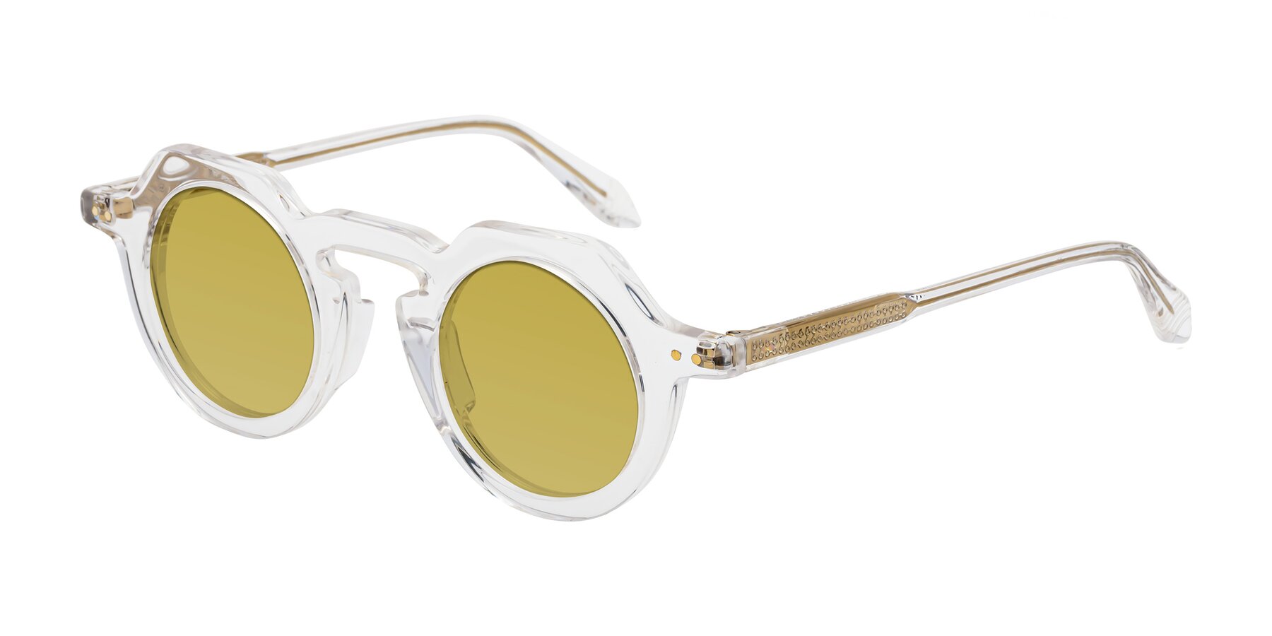 Angle of Arbor in Clear with Champagne Tinted Lenses