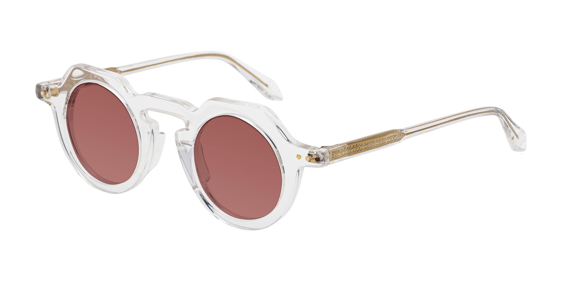 Angle of Arbor in Clear with Garnet Tinted Lenses